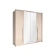 Garderobna omara Honolulu 239 Beige, 217x210x65cm, Vrata omare: Zložljiva