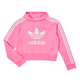 adidas Sportske majice CROPPED HOODIE Ružičasta