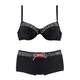 KangaROOS Športne bikini črna/bela