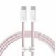 BASEUS Dynamic kabel, USB-C - USB-C. 2 m, 100W, roza (P10367000411-01)