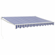 Tenda na uvlačenje plavo-bijela 3 x 2,5 m tkanina i aluminij