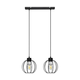 Luster na sajli STARLIGHT 2xE27/15W/230V crna/srebrna