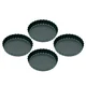 Set of 4 baking tins for mini-tarts, steel, 10 cm - Kitchen Craft