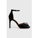 Sandale od brušene kože Kurt Geiger London Kensington Bow Sandal boja: crna, 9989100209