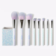 Docolor set kistova - 8 Pieces Sparkle Brush Set With Holder (White) (T0804)