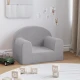 Dječja sofa svjetlosiva od mekanog pliša