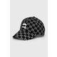Bombažna bejzbolska kapa Karl Lagerfeld črna barva, 245W3404