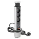 POTOPNA VTIČNICA/ALU - 3 x SCHUKO + 2 x USB - fi.60mm