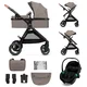 KINDERKRAFT kombinirani voziček Esme Pro 3v1, Sand Beige
