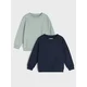 Sinsay - Pamučni duksevi crewneck 2 pack - mornarsko