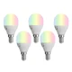 Komplet 5 pametnih E14 zatemnitvenih LED žarnic G45 Opal 4,9 W 470 lm 2700-6500K