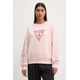 Pulover Guess Jeans ženski, roza barva, W4YQ00 KC811