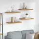 Polica na zidu Zidne 4 pcs Bež 60 x 23 x 4 cm Konstruirano drvo