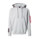 ALPHA INDUSTRIES Majica svetlo siva/vinsko rdeča