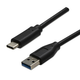 Kabel USB (3.2 gen 2), USB A moški - USB C moški, 1 m, 10 Gbps, 5V/3A, črn