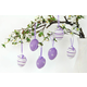 eoshop jajce vijolična plastika 6 cm, okras za obešanje, cena za 6 kosov VEL5038