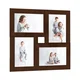 Vidaxl vidaXL Okvir za 4 fotografije 13x18 cm temno rjav MDF