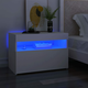 vidaXL Nočna omarica z LED lučkami 2 kosa bela 60x35x40 cm iverna pl.