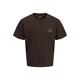 JACK & JONES Majica JORSALAMANCO chamois / svetlo modra / rjava / čokolada