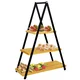 Vilde 139201 - Trospratni stalak za serviranje od bambusa - 38 × 16,5 × 53 cm