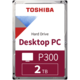HDD Desktop TOSHIBA 2TB P300 SMR (3.5, 256MB, 7200RPM, NCQ, AF, SATA 6Gbps)