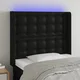 Vidaxl vidaXL LED vzglavje postelje črno 103x16x118/128 cm umetno usnje