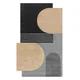 Črno-siva ročno tkana volnena preproga 150x240 cm Lozenge Monochrome – Flair Rugs