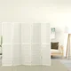 Vidaxl Zložljiv 5-delni paravan japonski stil 200x170 cm bele barve
