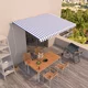 vidaXL Avtomatsko zložljiva tenda 450×350 cm modra in bela