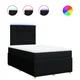 Vidaxl Box spring postelja z vzmetnico črn 120x200 cm blago