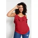 Trendyol Curve Red Adjustable Strap Woven Flounce Collar Plus Size Blouse
