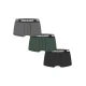 Boxer Shorts 3-Pack Grey+Dark Green+Black