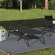 Sklopivi kamperski krevet Crna 206 x 76 x 74 cm Oxford i čelik