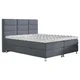 Carryhome POSTELJA Z VZMETNICO 140 cm x 200 cm , tekstil modra, siva
