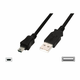 USB 2.0 connection cable, type  A - mini B (5pin) M/M, 1.8m, USB 2.0 conform, bl