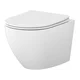 CERSANIT viseča brezrobna WC školjka z desko DESSE PRO OVAL, bela, SZCZ1003790001