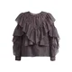 COMMA Bluza temno rjava