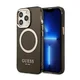 Guess Futrola za iPhone 13 Pro Max Black Gold Outline Translucent MagSafe