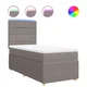 Vidaxl Box spring postelja z vzmetnico taupe 90x190 cm blago