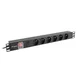 slomart Lanberg Rack PDU napajalni razdelilnik, 19 1U, 6x vtičnica (PL), 2m kabel, črn