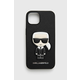 Karl Lagerfeld KLHCP13MOKPK iPhone 13 6,1 black hardcase Saffiano Ikonik Karl`s Patch (KLHCP13MOKPK)