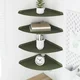 Lebdeća polica s policom 4 pcs Maslinovo zelena 30 x 30 x 2 cm