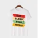 MAFIMI Majica Eat Sleep Fish Repeat, Bela