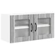 Vidaxl Stenski stekleni omarica LUCCA Siva Sonoma 80 x 31 x 40 cm