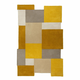 Žuta-bež vuneni tepih bussa kolaž, 120 x 180 cm
