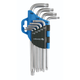 HOEGERT SET KLJUČEV TORX, 9-DELNI, CrV, T10/T15/T20/T25/T27/T30/T40/T45/T50