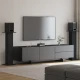 vidaXL Stojala za zvočnike 2 kosa Črno hrast 30x30x95 cm Lesene kompozicije