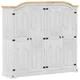 Vidaxl Garderobna omara Corona bela 194x52x186 cm trdna borovina