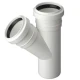 shumee Beli kanalizacijski T-kos 32/32 mm, kot 45 stopinj