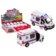 Reševalna vozila LEAN TOYS 1:32, bela, odpiralna vrata, luči, zvoki, pogon